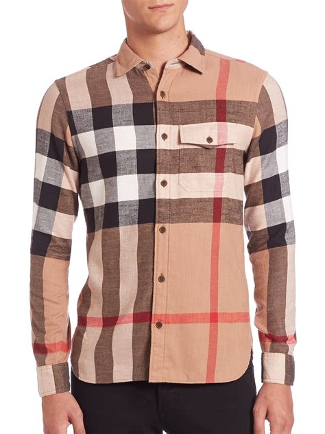 Burberry shirts men clearance